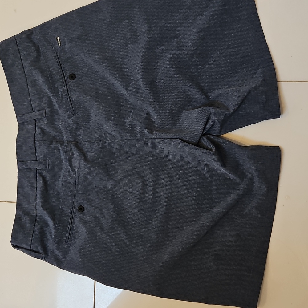 Hurley Blue Gray Flat Front Shorts Tailored Design Swim/Short‎ Size 30 - Picture 3 of 6